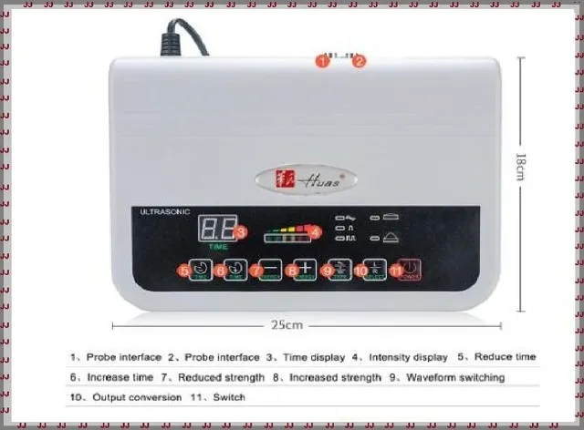 Aparelho ultrassônico facial 2 x 1 Huas 220 volts
