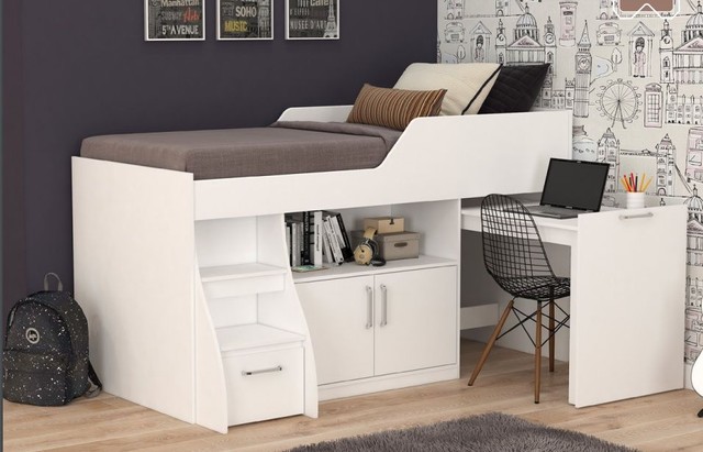 Quarto cama escrivaninha cama solteiro multifunções  - Foto 2