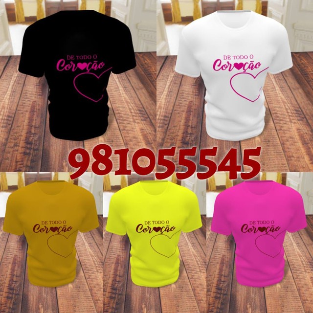 Camisetas sublimação e serigrafia 