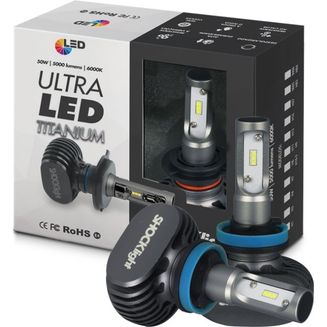 Lâmpada Ultraled Shocklight Titanium - 5000lm 50w 12v H9/h11