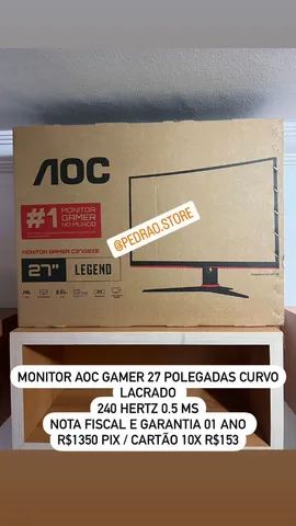 MONITOR AOC GAMER 27 POLEGADAS 240HZ LACRADO NF E GARANTIA - Computadores e  acessórios - Paralela, Salvador 1257536549