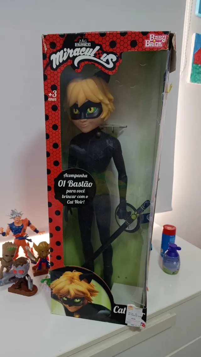 Cat Noir Boneco Miraculous Original, Brinquedo para Bebês Usado 90720191