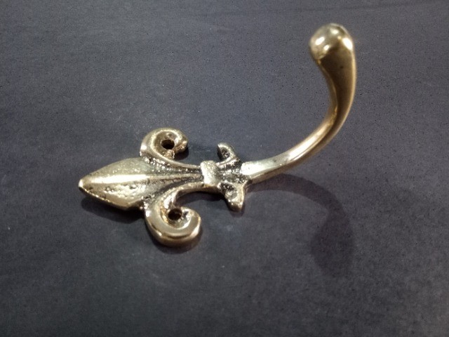 Cabide para parede flor de liz em bronze maciço + Brinde  - Foto 4