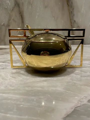 Riva - Açucareiro Ouro 24k - Capacidade 350g - Foto 3