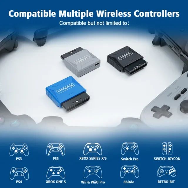 Adaptador Controles Bluetooth Para Ps1/ ps2 Multicontroles - Foto 5