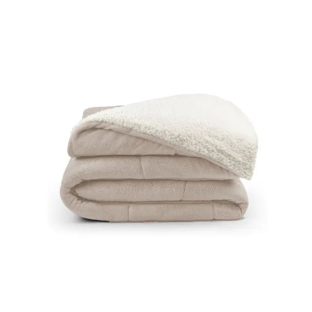 Coberdrom Casal Dupla Face Manta Soft + Sherpa Carneiro - Foto 5