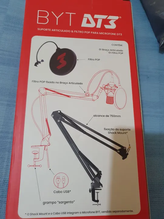 Suporte Articulado para Microfone BYT DTS3