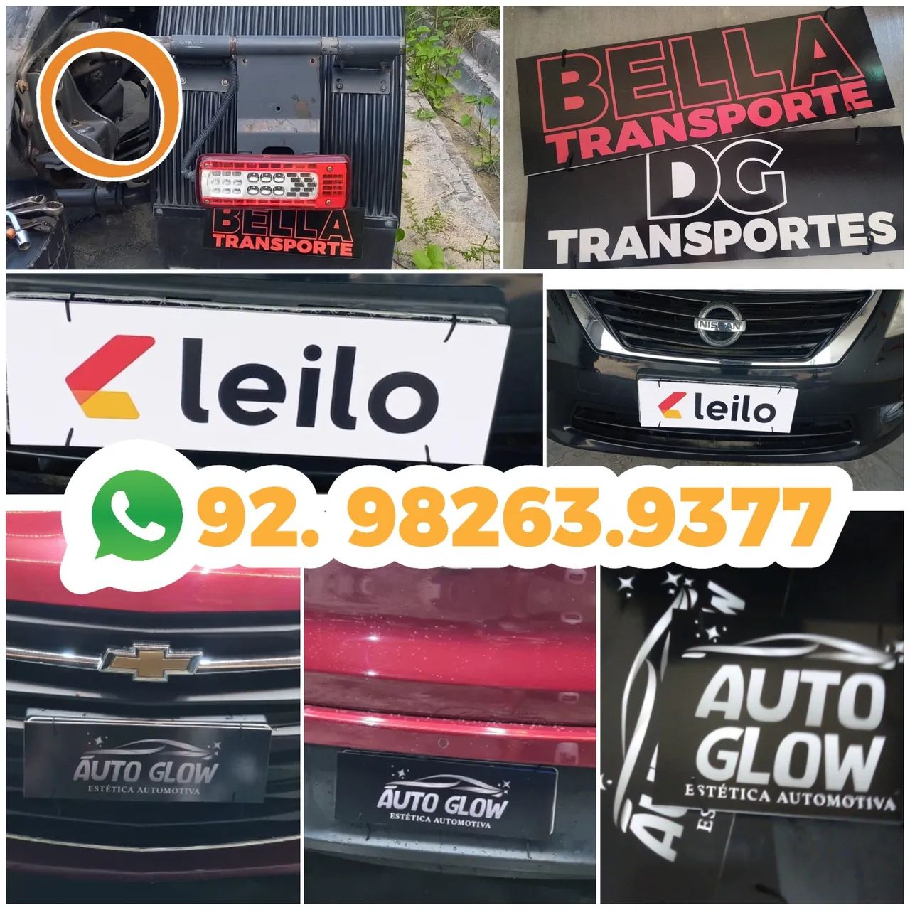 Cobre ou Tampa Placa de Carro Personalizada  - Foto 4