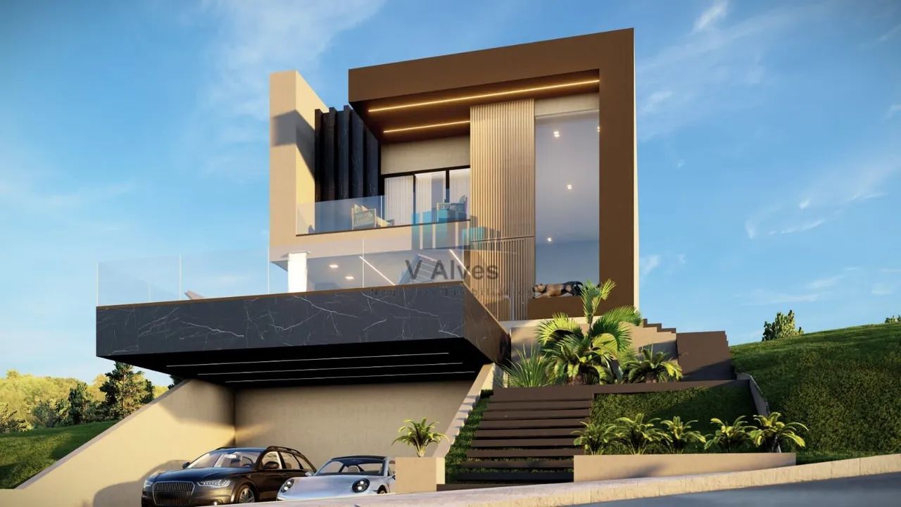 Residência de alto padrão com 305m² de área construída, 4 quartos, piscina aquecida e vist - Foto 3