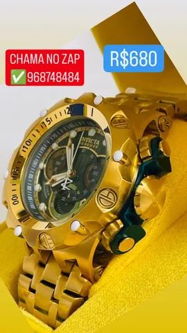 Relógio INVICTA VENOM HYBRID FUNCIONAL C/ BOTÕES VERDE 