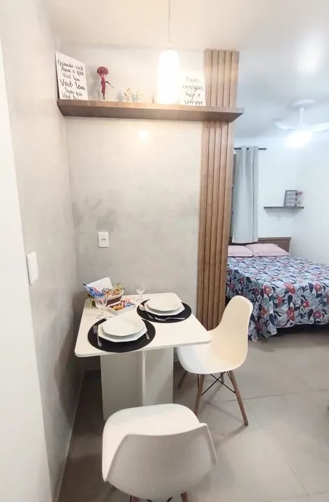 Temporada - Aluguel Excelente Studio Mobiliado com Ar Condicionado, TV e Garagem em Nazaré