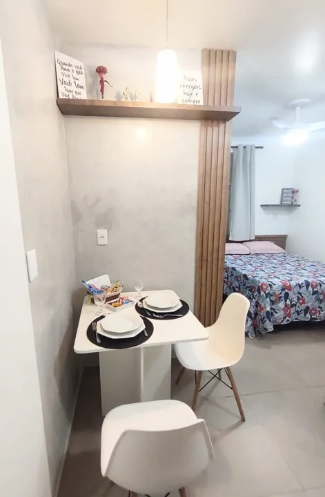 Temporada - Aluguel Excelente Studio Mobiliado com Ar Condicionado, TV e Garagem em Nazaré