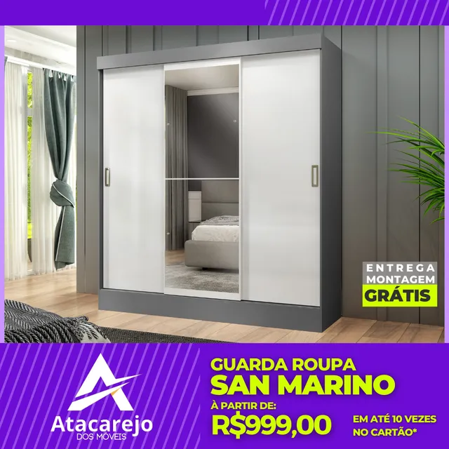 Guarda Roupa Casal Entrega e Montagem Gratis