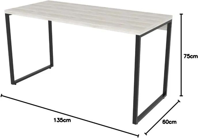 Mesa para Escritório Office Estilo Industrial 1,35m - Foto 5