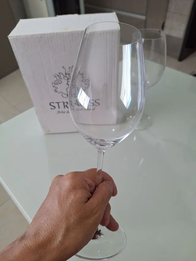 2 Taças em Cristal Strauss Bordeaux Grand Cru 690 ml (24% PbO) - Foto 3