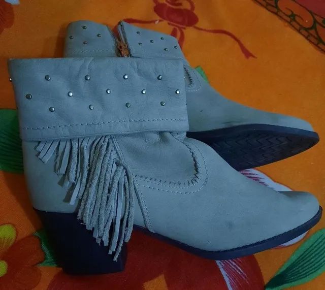 Bota de couro feminina  - Foto 5