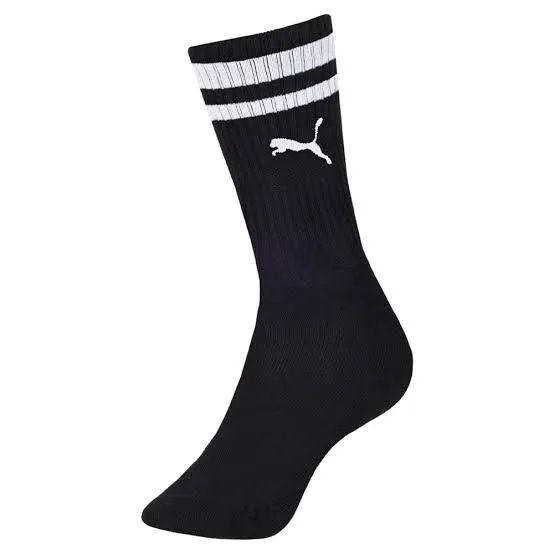 Meia Puma Original - Preta com Listras Brancas