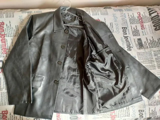 Vendo jaqueta de couro italiana La Sartoria legítima