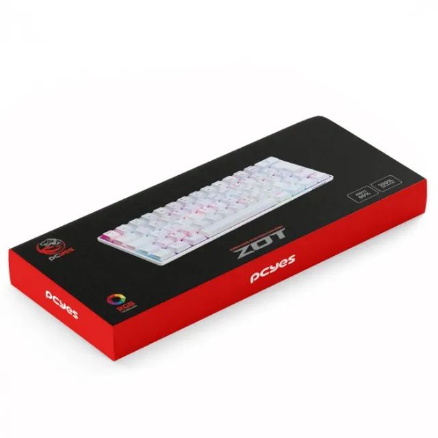 Teclado Gamer Mecanico Pcyes 60  Zot Branco - Switch Outemu Blue Hotswap (Entrega Grátis) - Foto 5