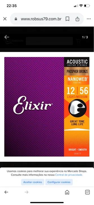 Encordoamento Elixir 0.12 Phosphor Bronze