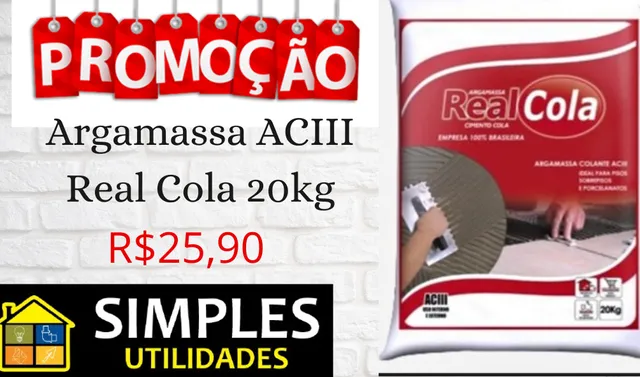 Argamassa Ac3 real cola/ Cabral colors