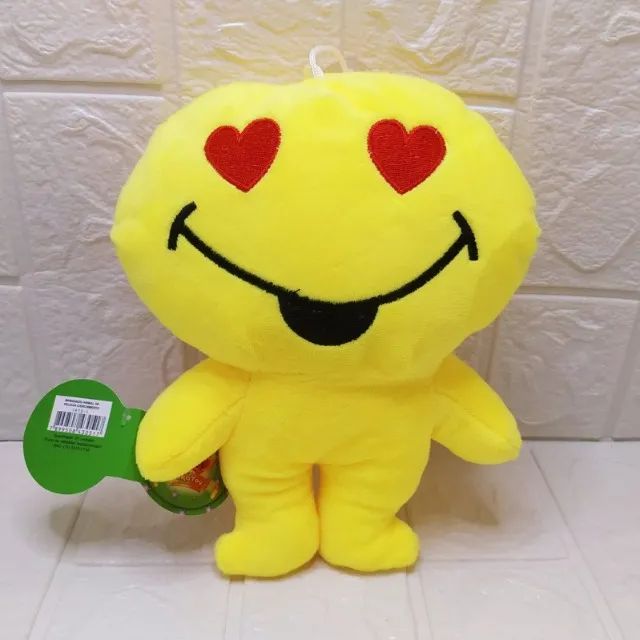 Urso De Pelucia Diversos 16cm  A 22cm 1410-1 Tuka Toy - Emoji Apaixonado