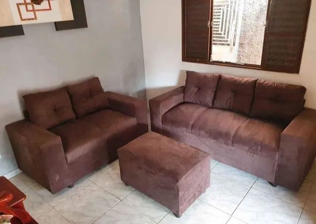 Conjunto 2 e 3 lugares mais puf NOVO - Foto 4