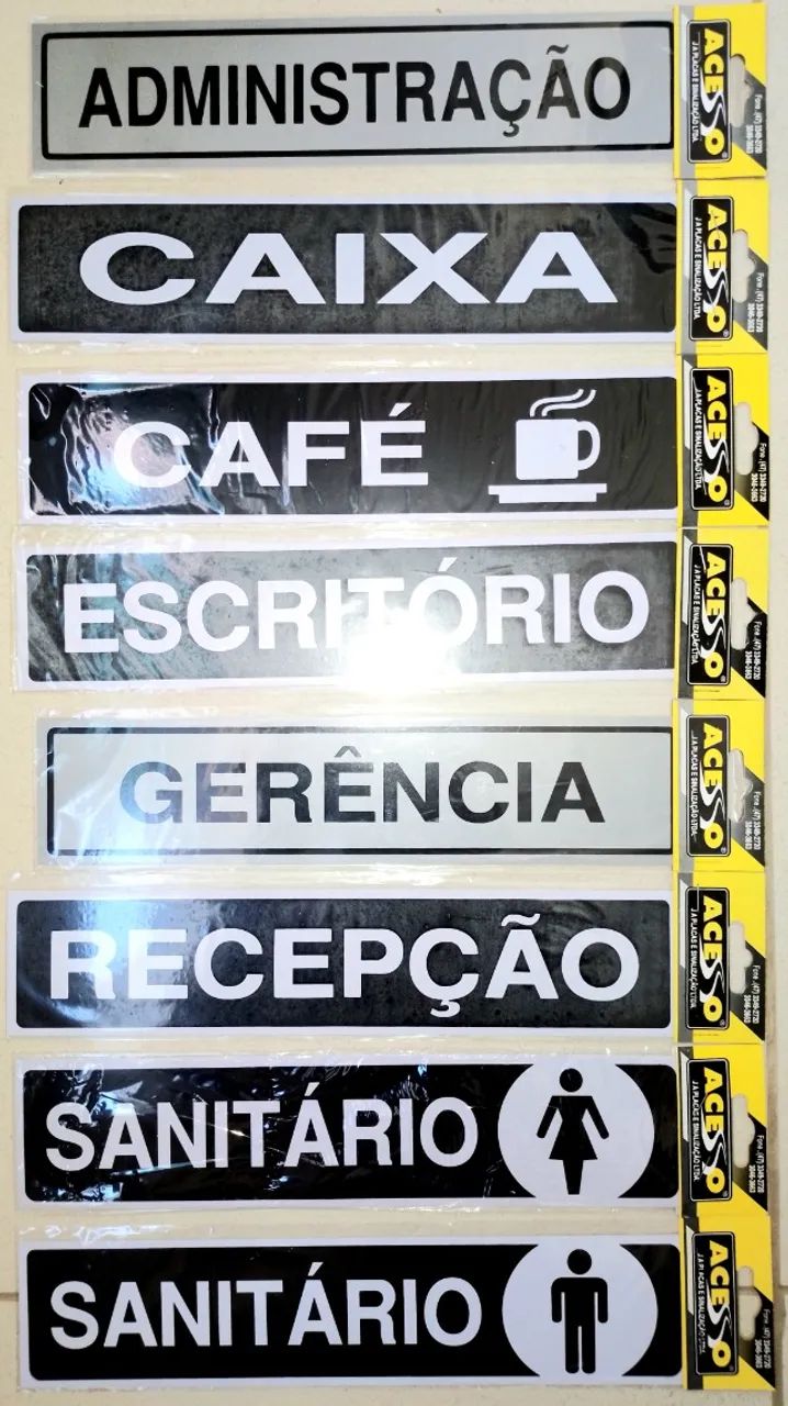Placas de Aviso, Identificacão Diversas 7x30 cm - Foto 2