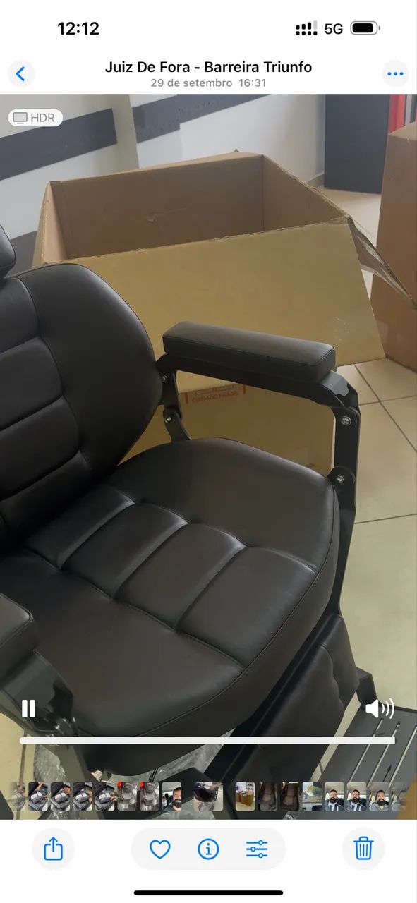 Cadeira de barbeiro cabeleireiro/ Poltrona Van Del Valde - Foto 5