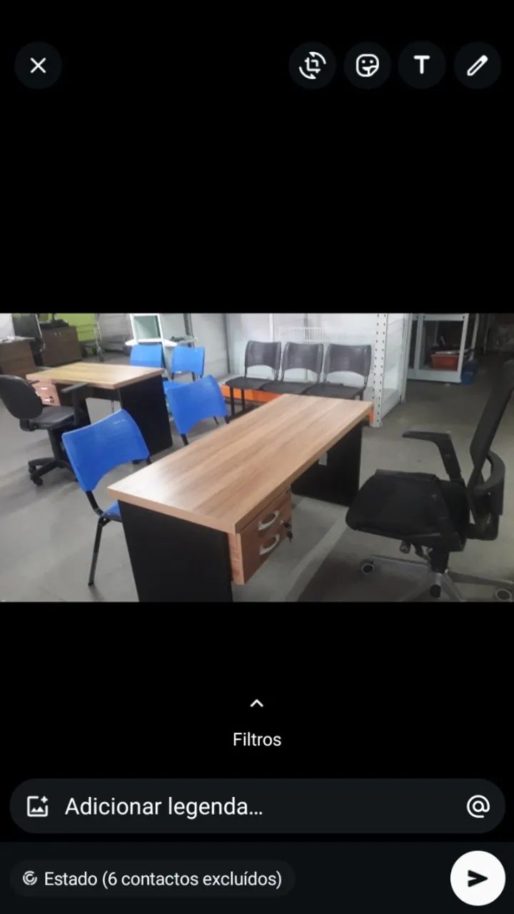 MESA 1,20CM 2 GAVETAS TAMPO 40MM AVISTA APENAS r$ 799,00 ZAP *  - Foto 2