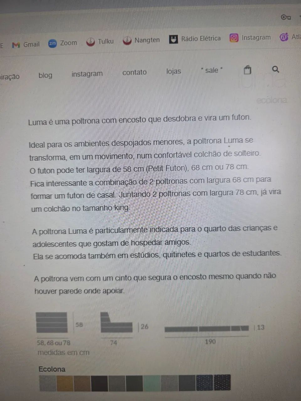 Poltrona Futon cor azul jeans. Solteiro. Sem uso.  - Foto 4
