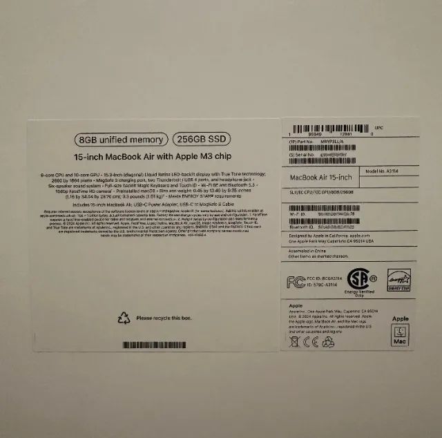 Apple MacBook Air M3 - 15,3" 8gb RAM, 256gb SSD - Modelo A3114 2024 - Foto 4