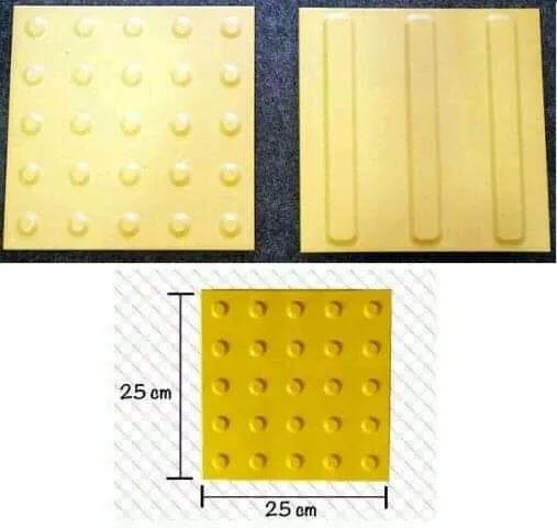 Piso tátil amarelo rs 3.20 cada