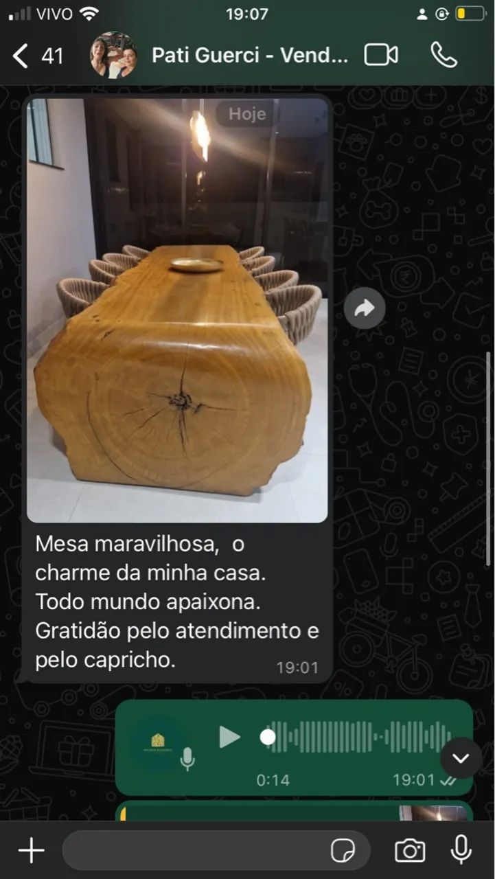Mesa Cascata de Jantar Rústica de Madeira Maciça - Foto 2