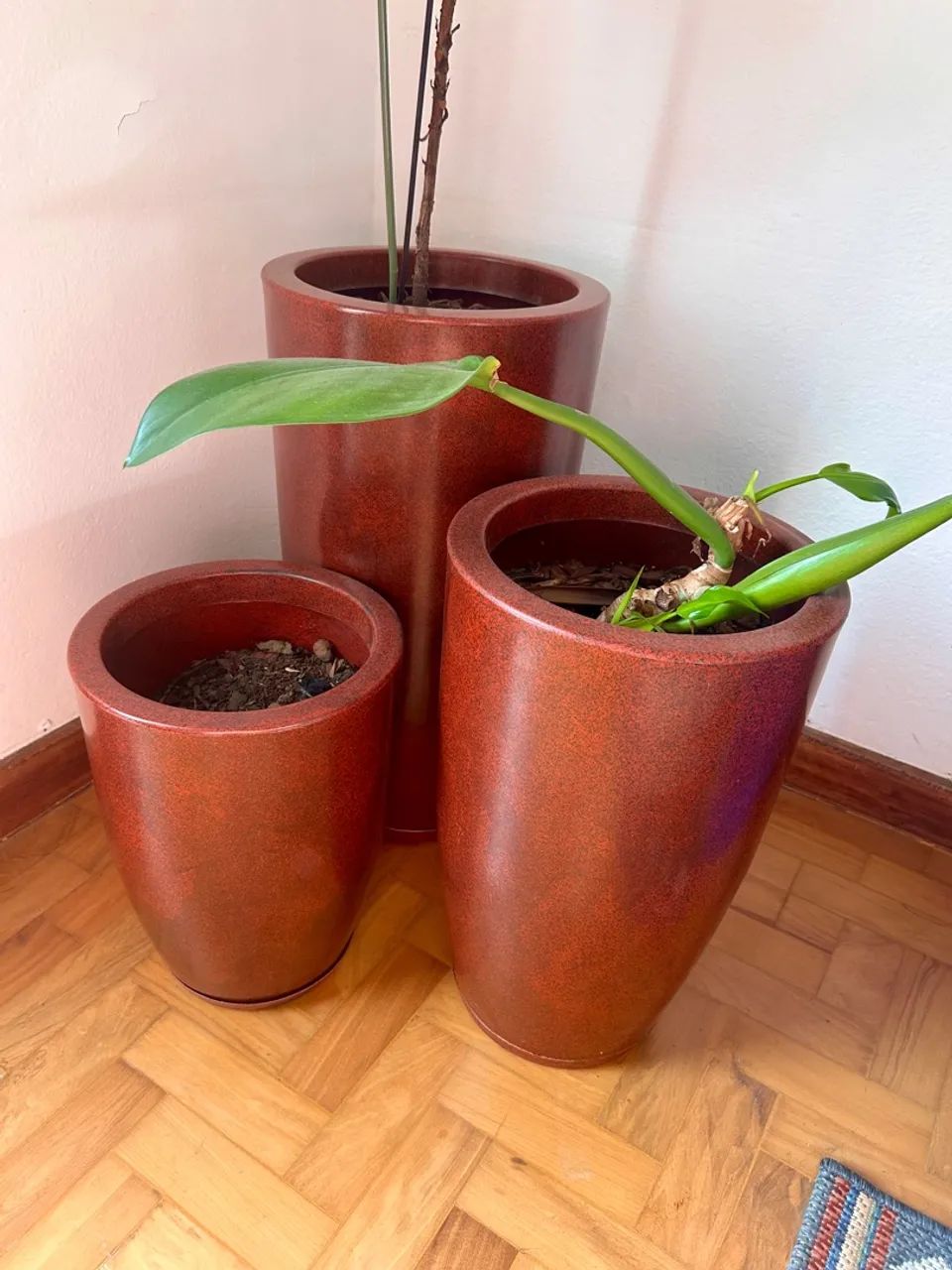 kit três vasos - estilo vietnamita