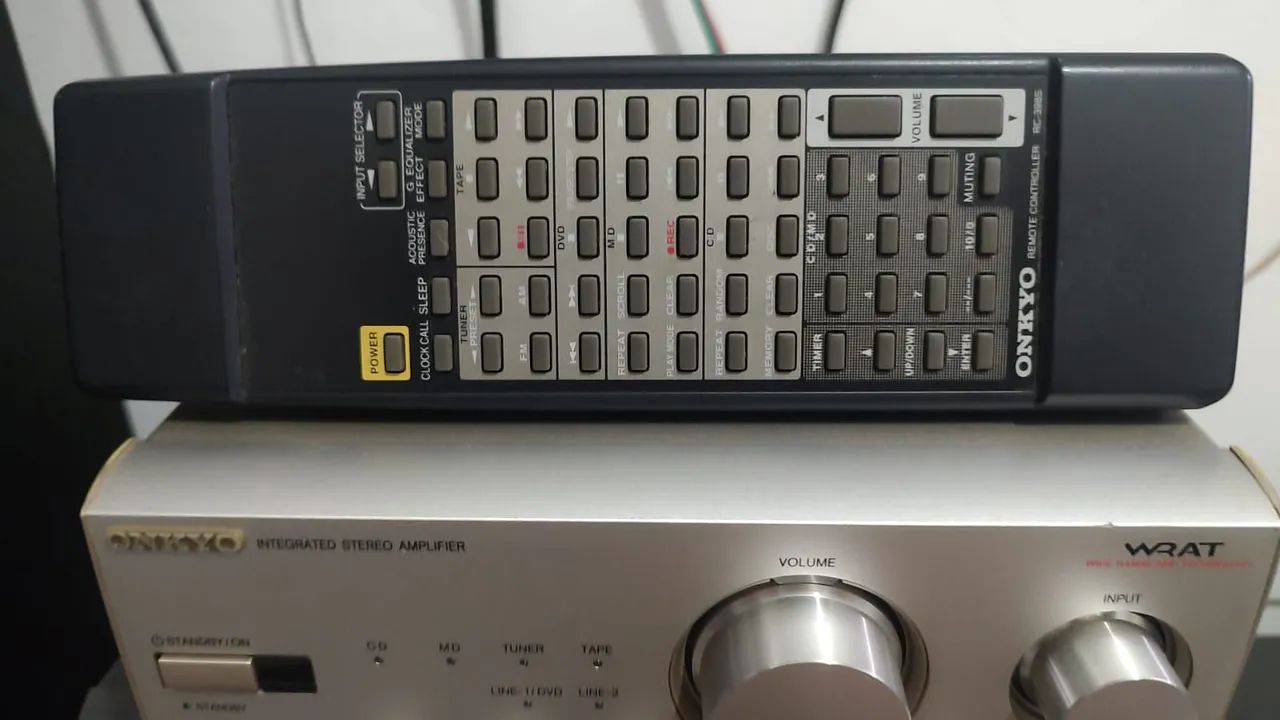 Amplificador receiver  Onkyo A-905X WRAT japonês raro 220V mini  - Foto 3