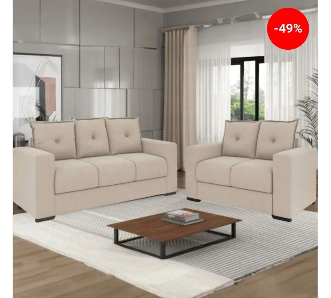 Conjunto de Sofá 3 e 2 Lugares. - Foto 2