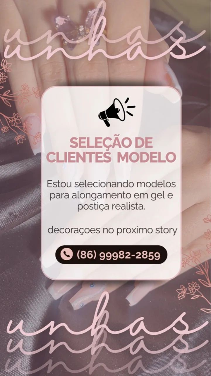 Unhas de Gel e Postiça Realista