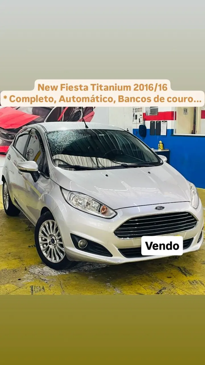 New Fiesta Titanium automático, única dona, bancos de couro, mais toda de linha