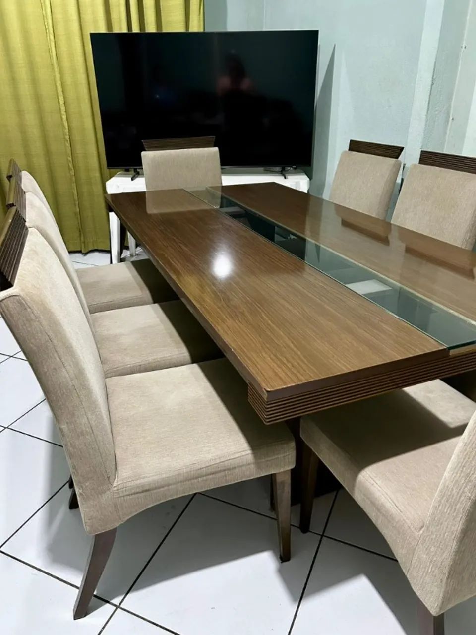 Mesa de Jantar com 8 Cadeiras 64842034629635120