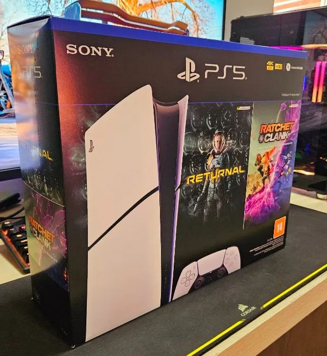 PS5 Playstation 5 Slim 1TB Digital C/2 Jogos Lacrado Nota Fiscal Nacional Garantia-TROCAS - Foto 5