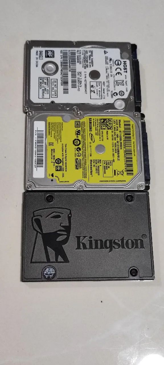 HD e SSD 1 Tera 250 Gb 