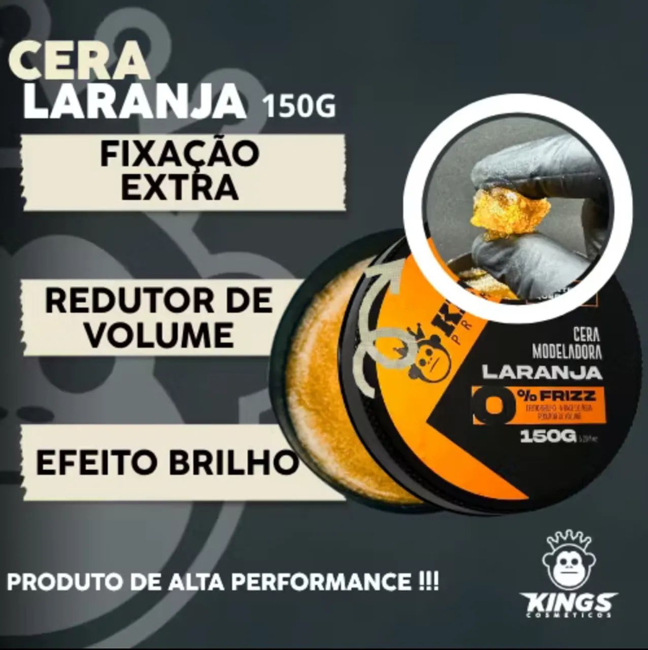 Pomada Cera Modeladora Kings Premium 150g - Foto 2