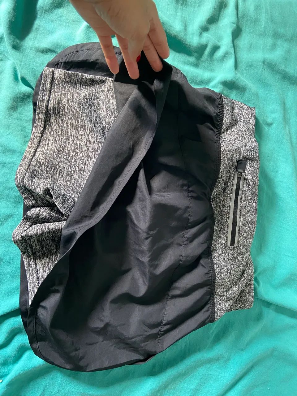 Short saia preto e cinza - Foto 2