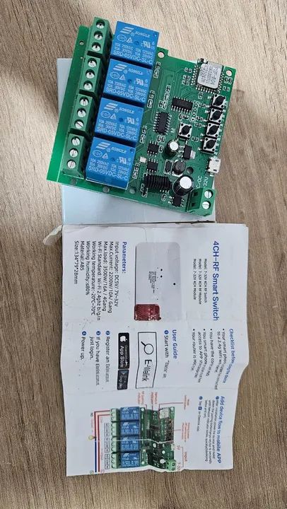 interruptor inteligente 4 canais 5-32v wifi ewelink sonoff suporta controle remoto 433 - Foto 4