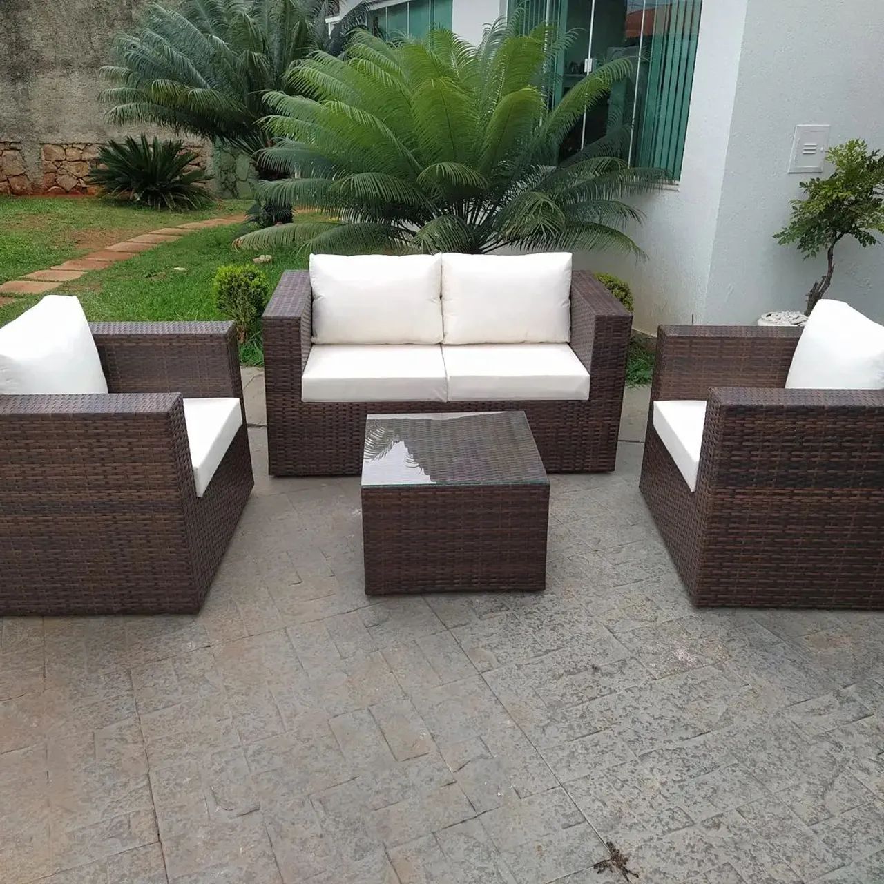 Conjunto de sofá design quadrado - 2 lugares - Foto 2