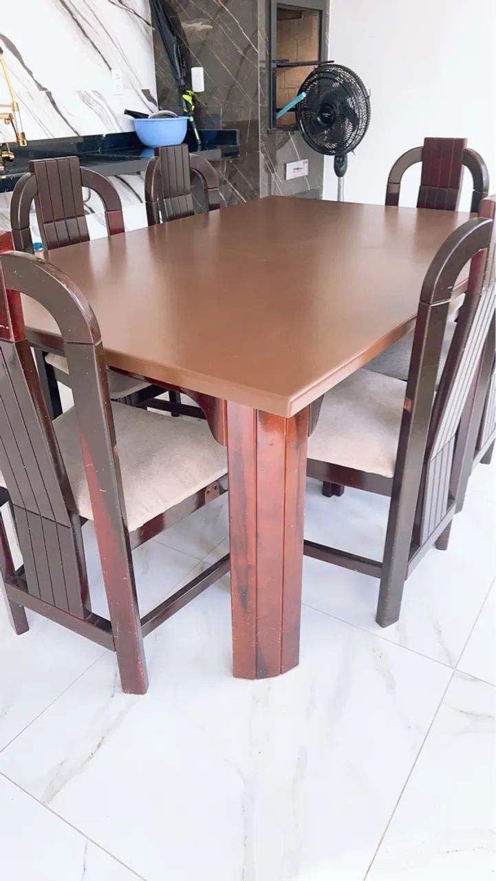 Mesa de Jantar de Madeira Maciça - Foto 3