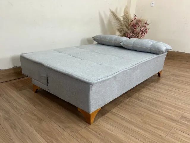 Sofá Cama Zayn 1.86m Linho- Produto Novo Entrega Rápida - Foto 4