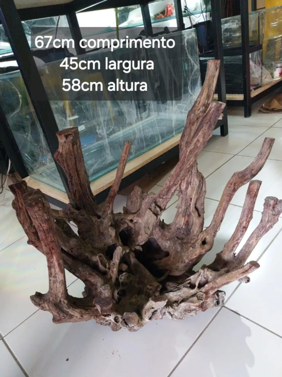Tronco natural aroeira grande para aquário (ler descrição)