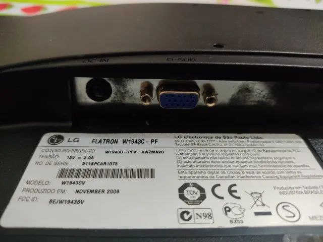 Monitor LG 18,5 polegadas - W1943. - Foto 2